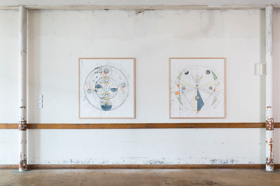 Time Decoder, monotypie, monotype, acryl, mixed media, world, numbers, lines, pencil, collage, contemporary art, mia diener, system