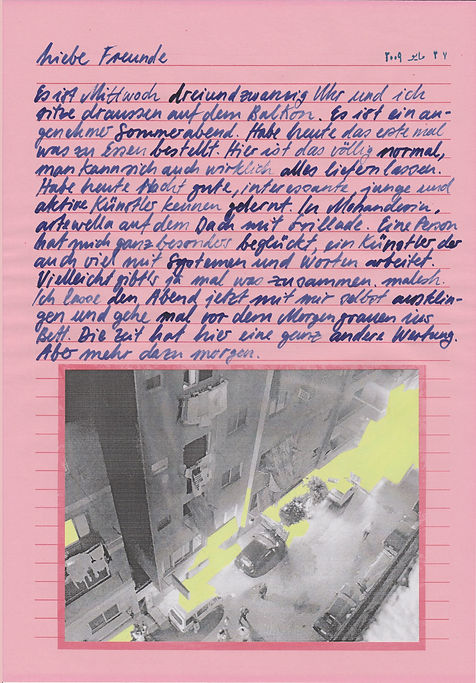 liebe freunde, dear friends, letters, egypt, mixed media, mia diener