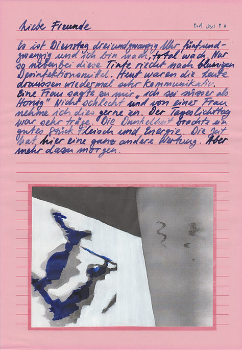 liebe freunde, dear friends, letters, egypt, mixed media, mia diener