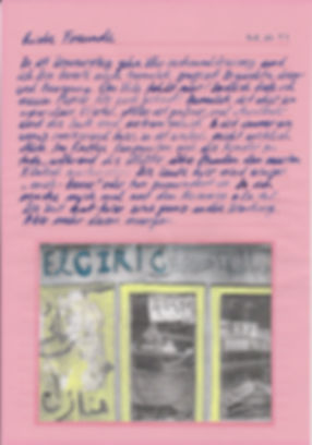 liebe freunde, dear friends, letters, egypt, mixed media, mia diener