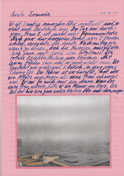 liebe freunde, dear friends, letters, egypt, mixed media, mia diener