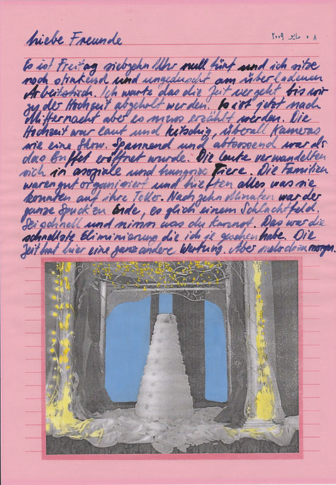 liebe freunde, dear friends, letters, egypt, mixed media, mia diener