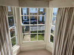 Bay window with sea views