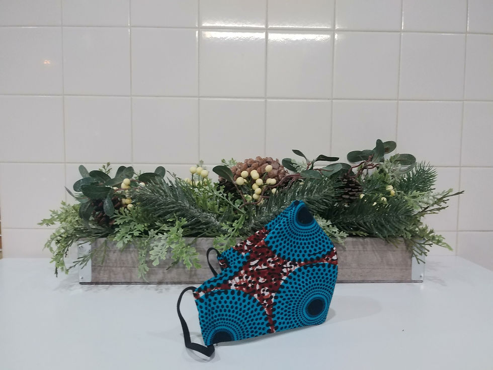 Thumbnail: Slim Fit Aqua Blue Fish Head COVID-19 Mask
