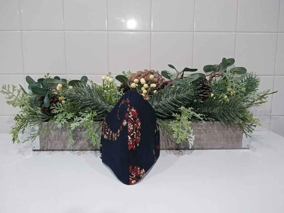 Slim Fit Navy Blue and Brown COVID-19 Mask