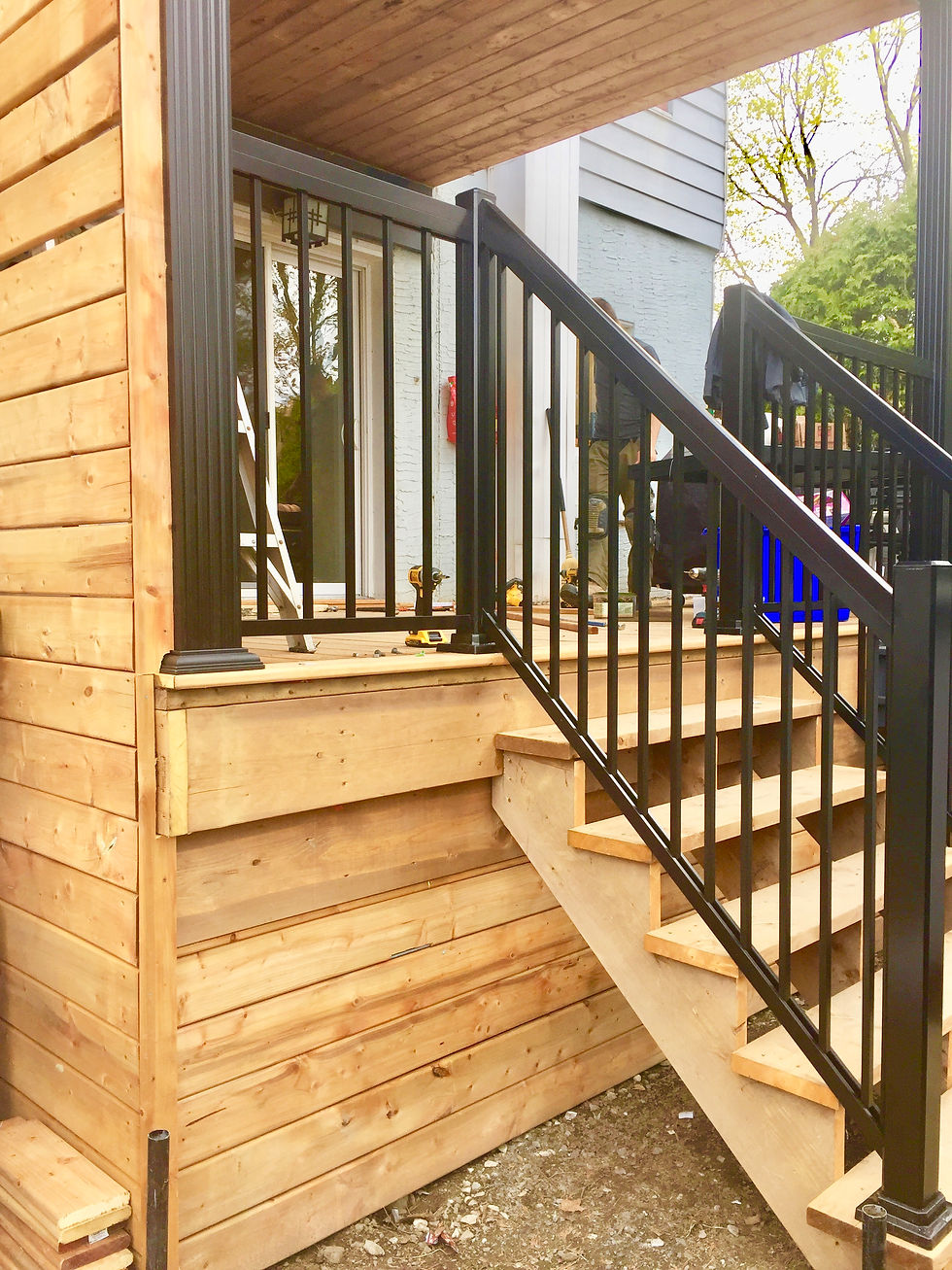 Construction of balcony in Montreal
