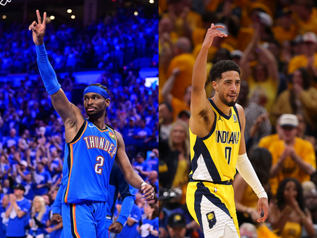 OKC matching up with Indiana for 2025 NBA Finals.
