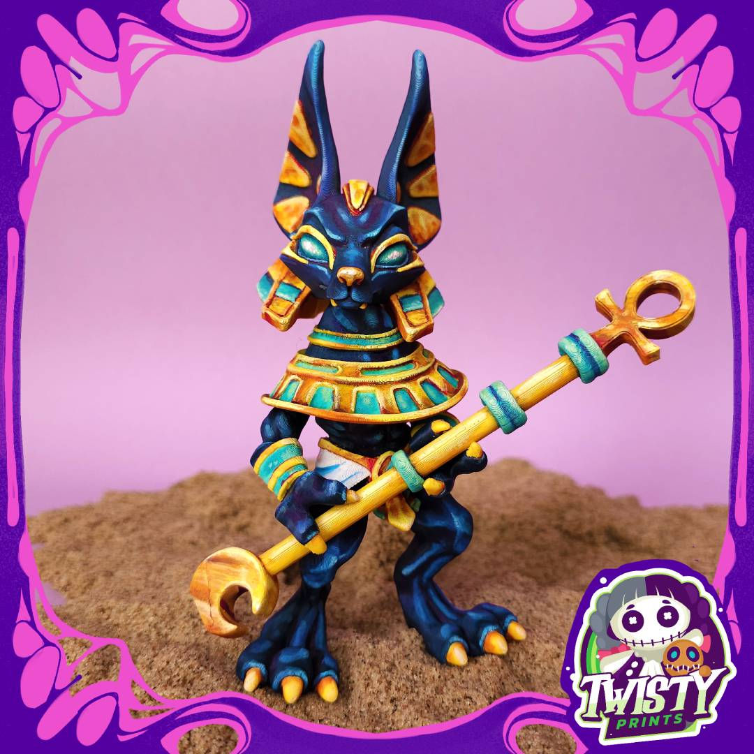 🔺 𓃦𓋹Articulated Anubis𓋹𓃦🔺- STL Ready to prin