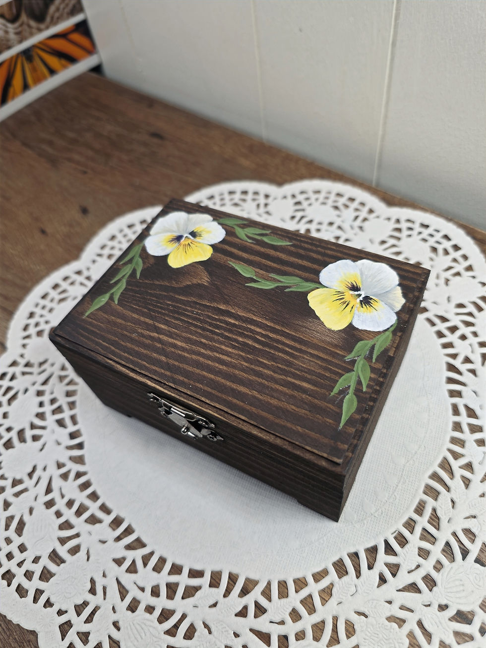 Thumbnail: Pansies | Medium Trinket Box