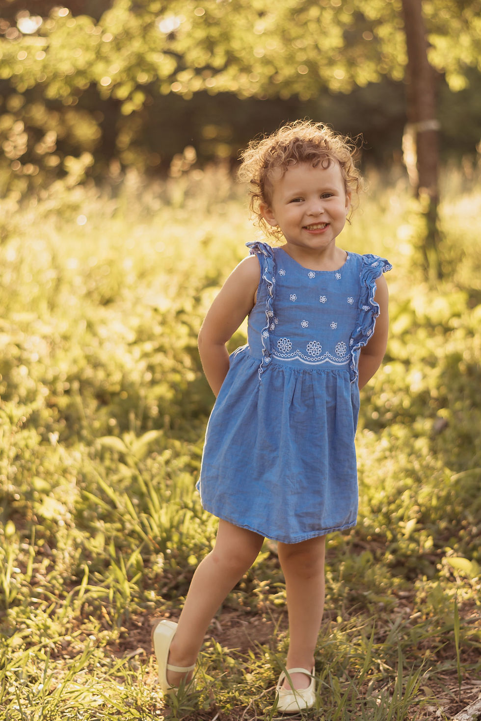 a little girl smiles for her picture in south park pa