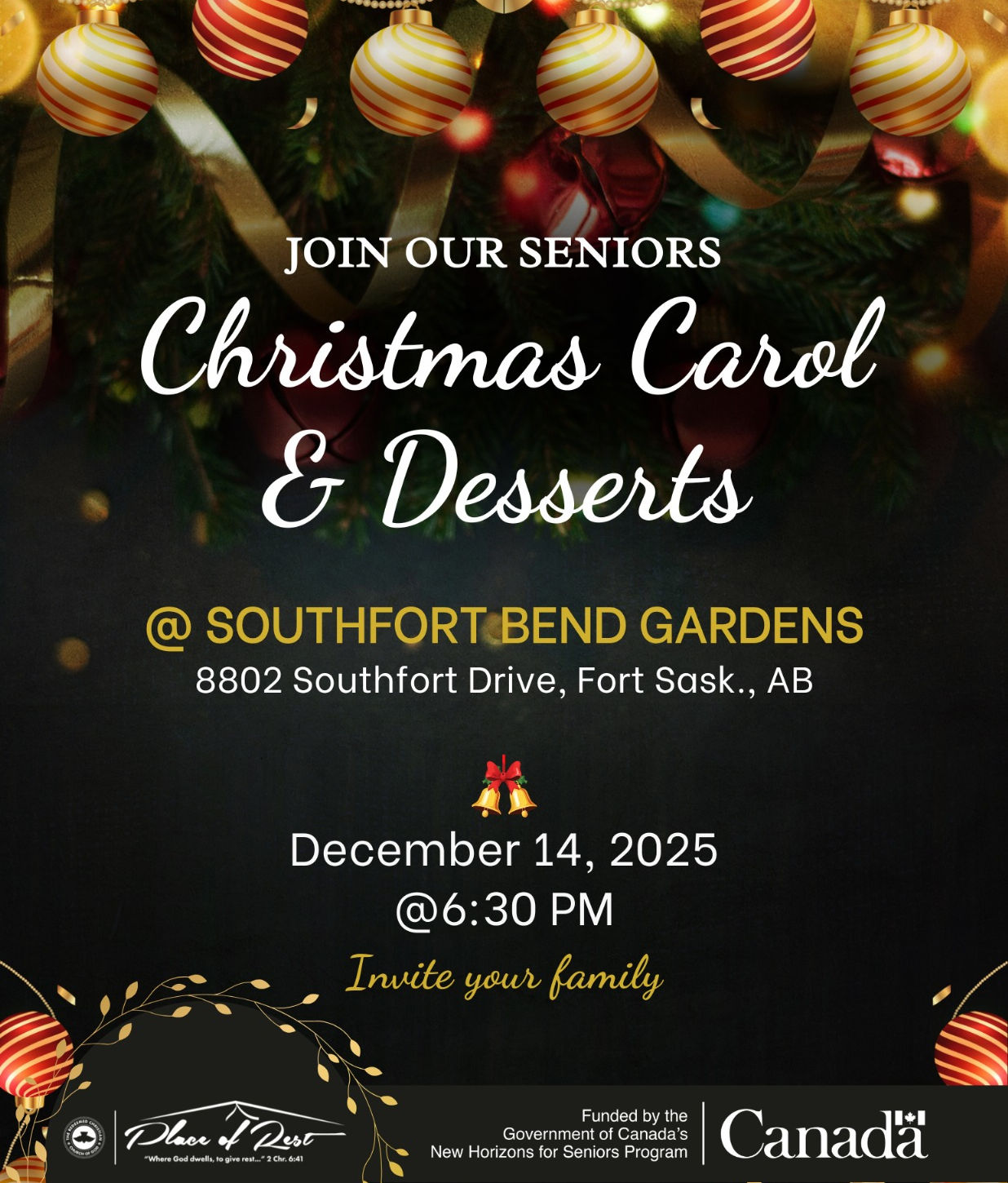 Celebrating Christmas with our seniors in the community.