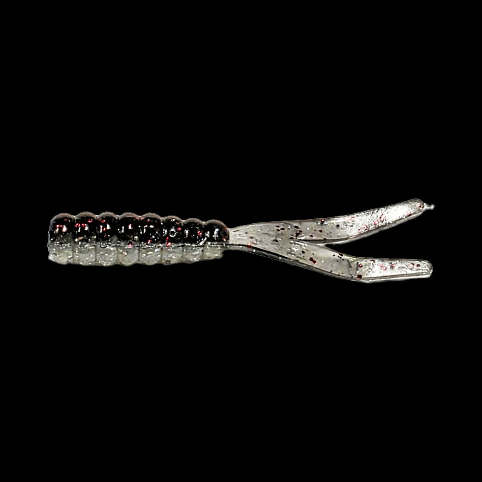 Brush Turbo - Twilight fishing lure with a split tail.