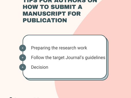 Tips for authors on how to submit a manuscript for publication