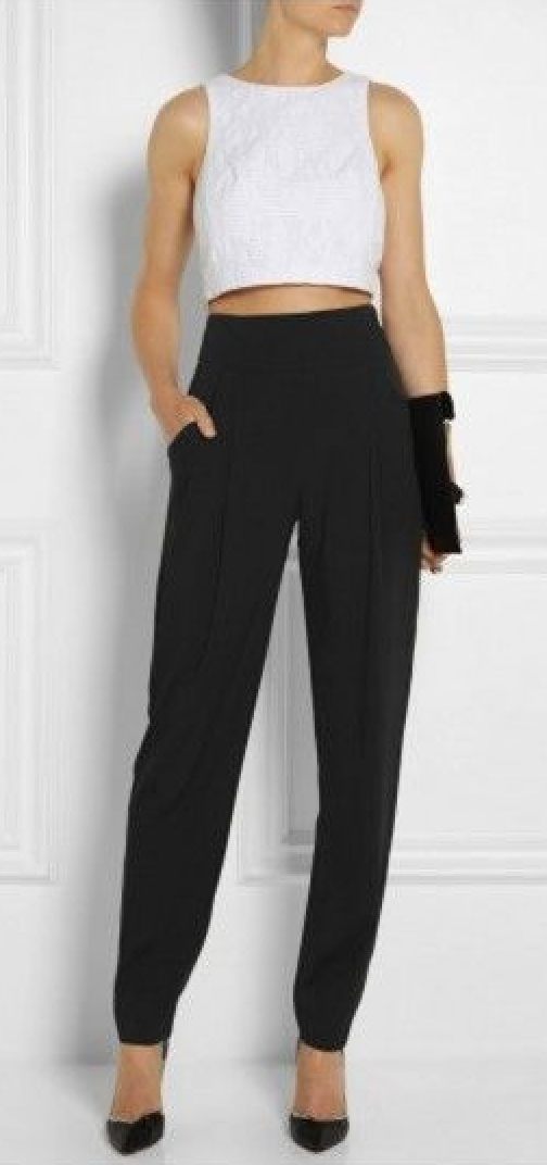 Pantalones de tiro o talle alto