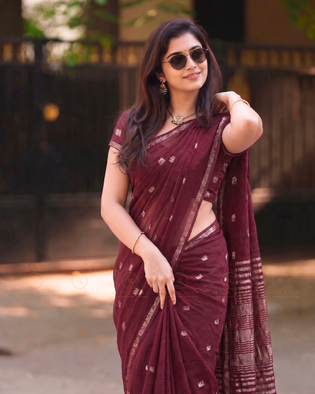 Pure Viscose Soft Crep Saree with Blouse