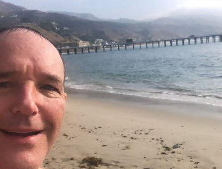Clark Gregg "catches" the waves this morning