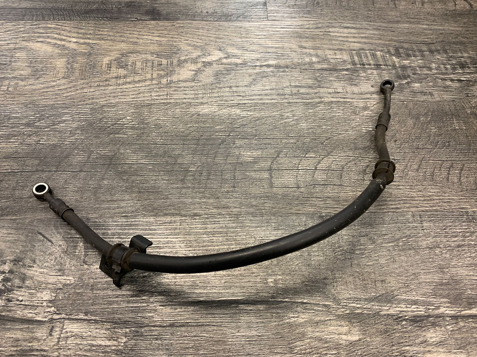 Yamaha 2009-2017 FZ6R OEM Front Left To Right Brake Caliper Hose Line 1