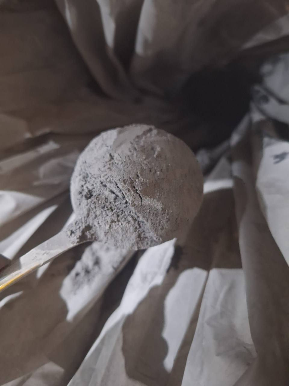 A milled powder prepared for lab testing