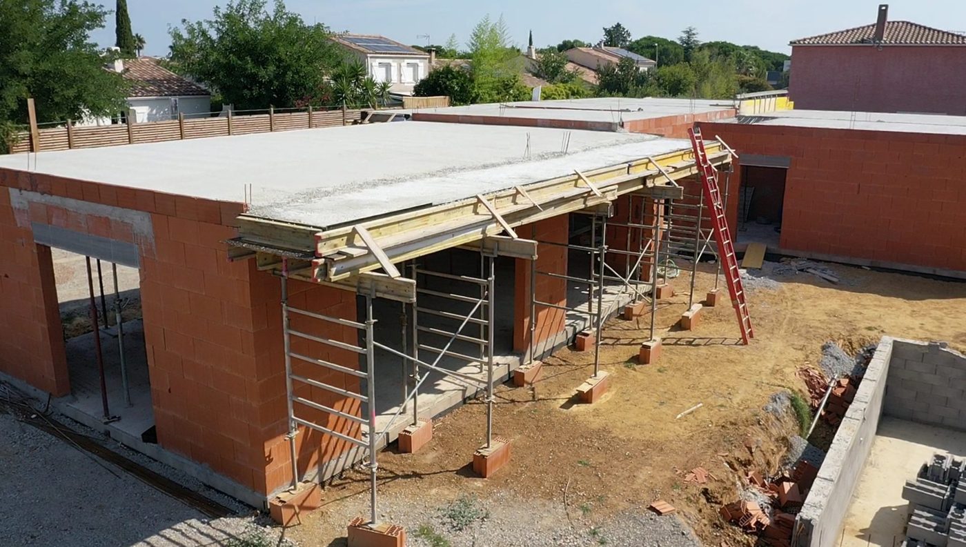 Coffrage et étaiement d'un plancher béton