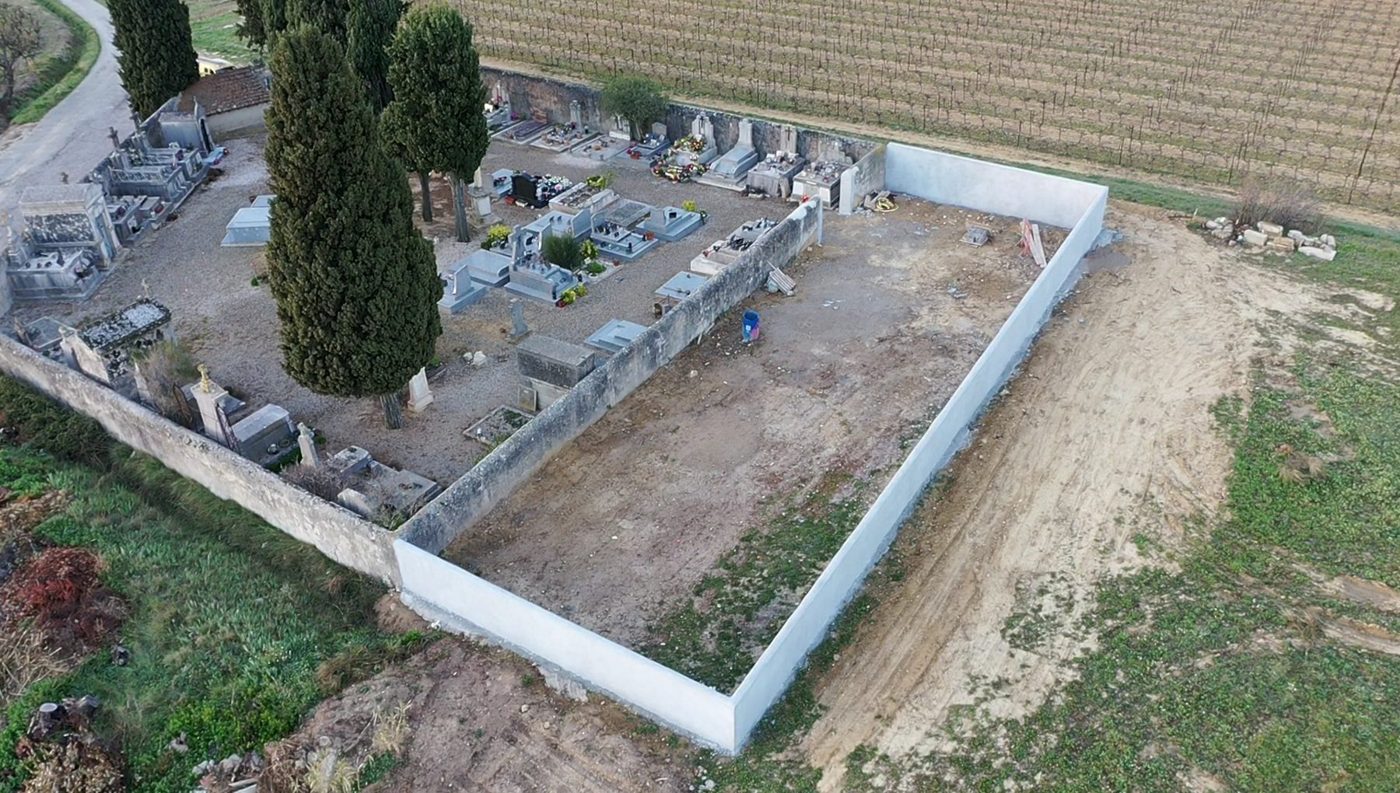 Mur de clôture en blocs béton