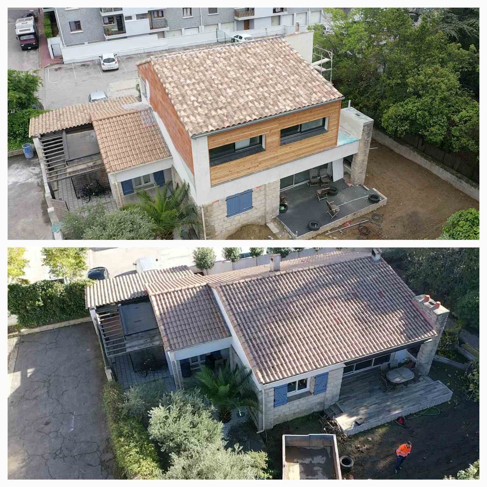 La même maison avant et après travaux