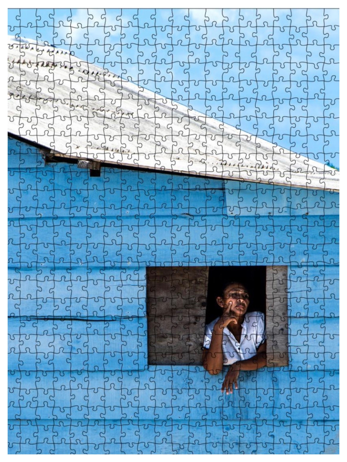 Rompecabezas "Su ventana y el Azul" - 300 fichas