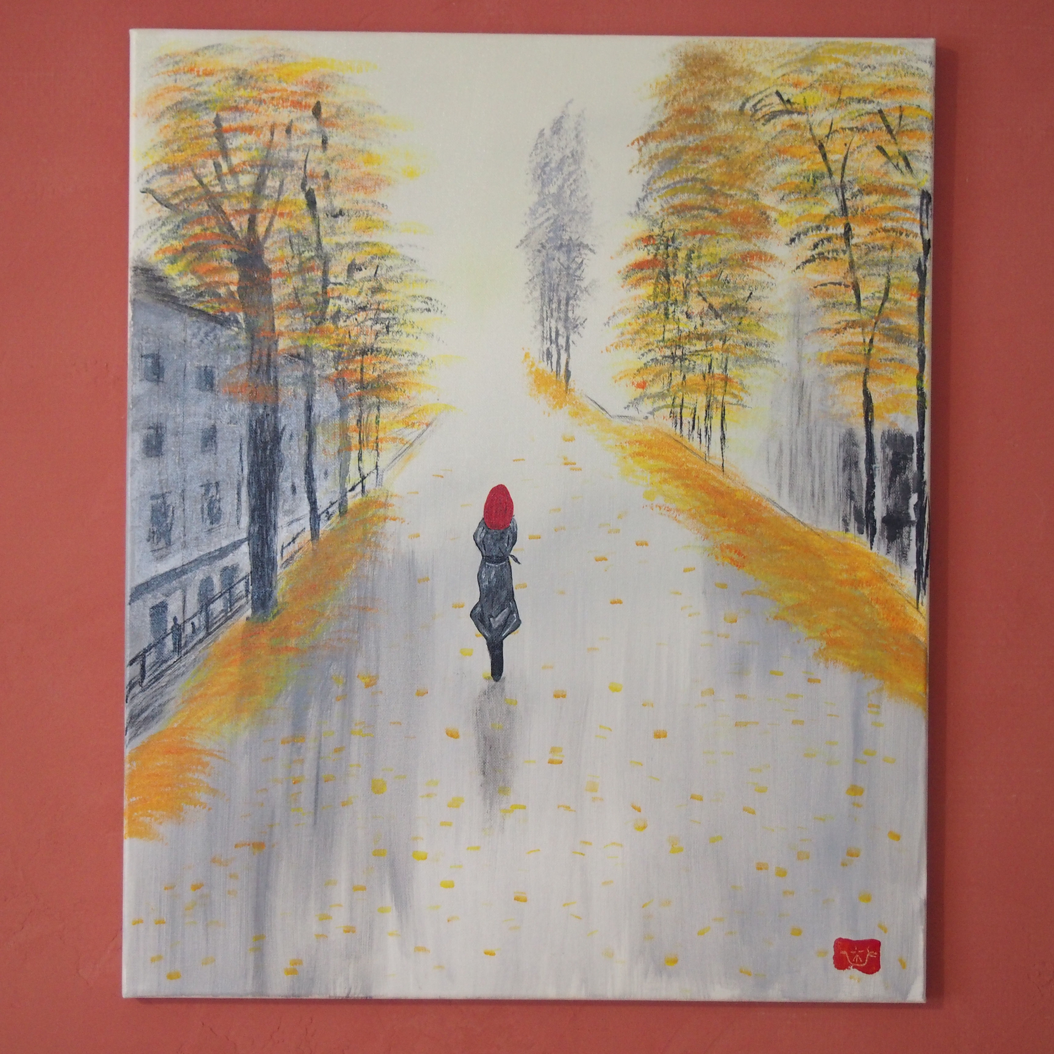 Promeneuse solitaire 50x60