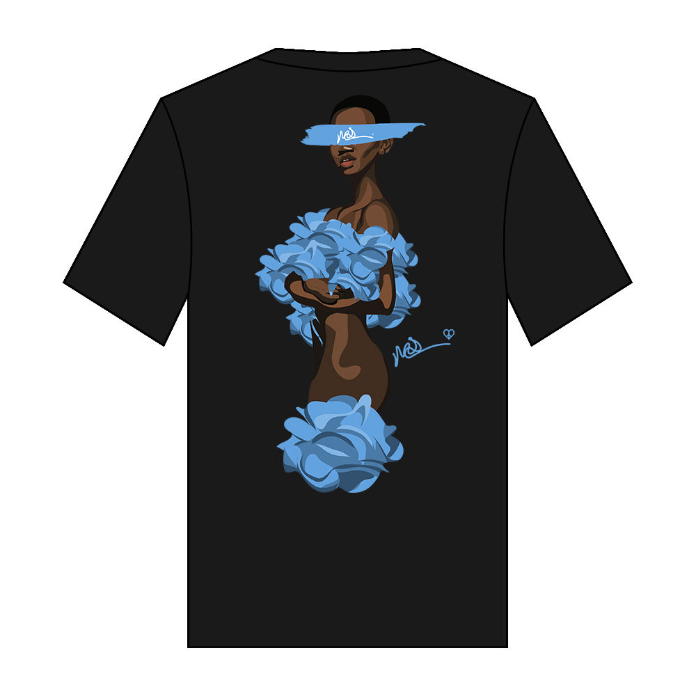 ASW 2021 BLUE ROSES TEE - BLACK