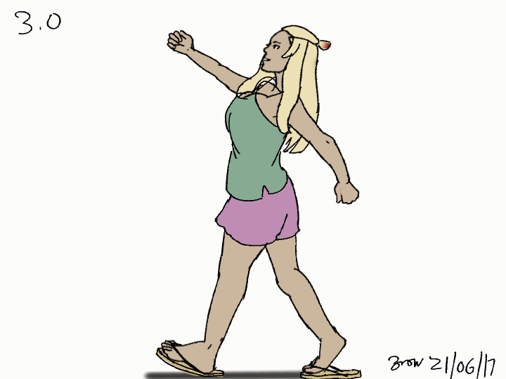 Walk Cycle attempt 3.0 20-06-17 to 21-06-17