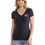 Thumbnail: Women's Black V-Neck | Pink Graphic