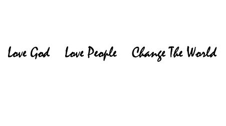 a love god, love people. change the world sign