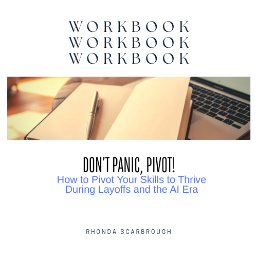 Modern graphic representing reskilling and adapting your career in the AI era.