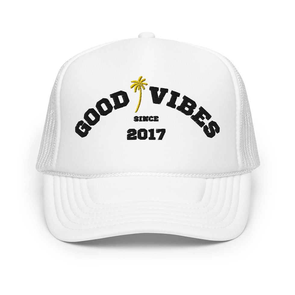 Thumbnail: Beachy Good Vibes Foam Trucker Hat