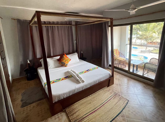 African art pool view room in Cape Coast
