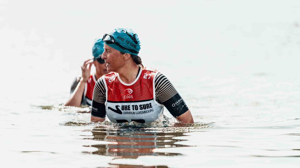 Swimrunner coming out of the water