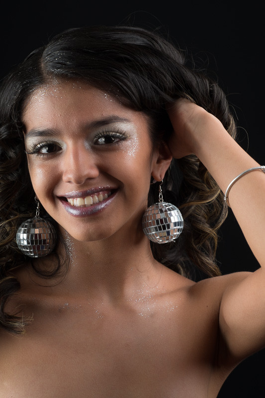 Thumbnail: Super Trouper -Silver Disco Ball Earrings