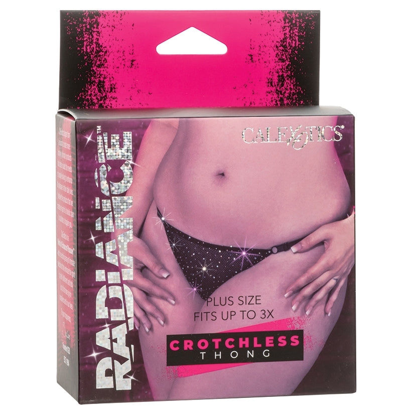 Thumbnail: Radiance Plus Size Crotchless Thong-Boxed