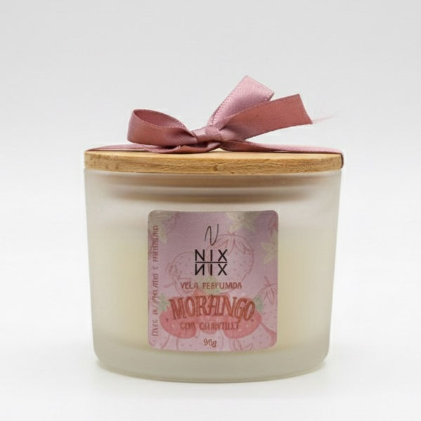 Vela 90g - Morango com Chantilly