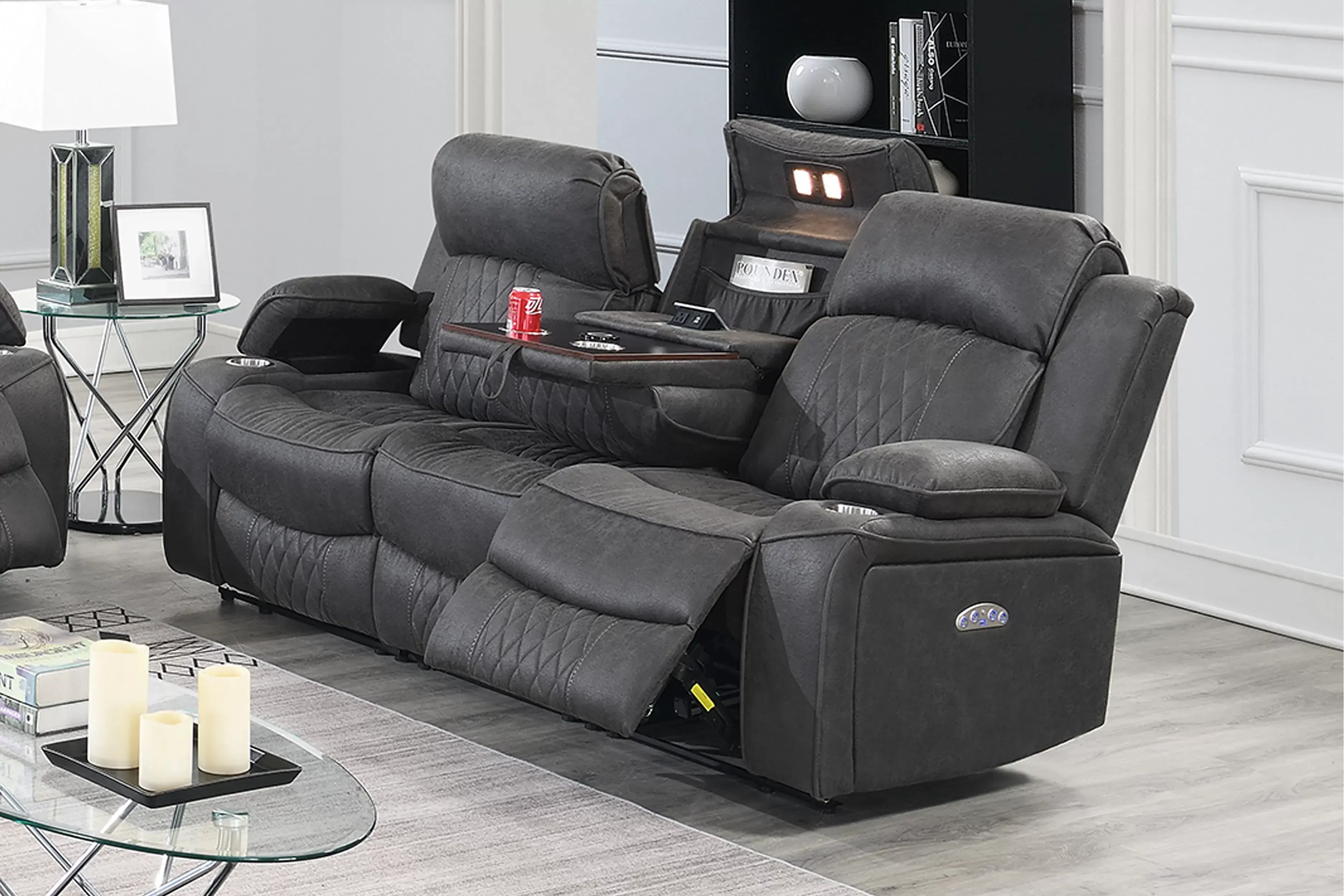 Charcoal Power Reclining Sofa