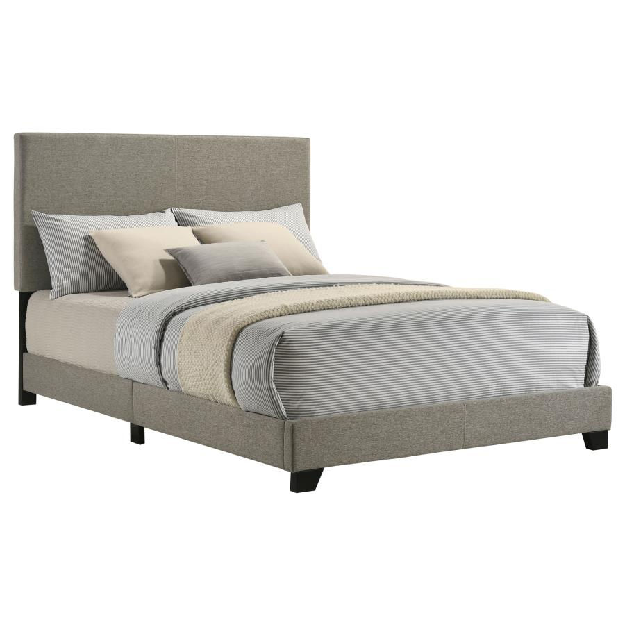 Thumbnail: Dorian Fabric Upholstered Queen Panel Bed Taupe