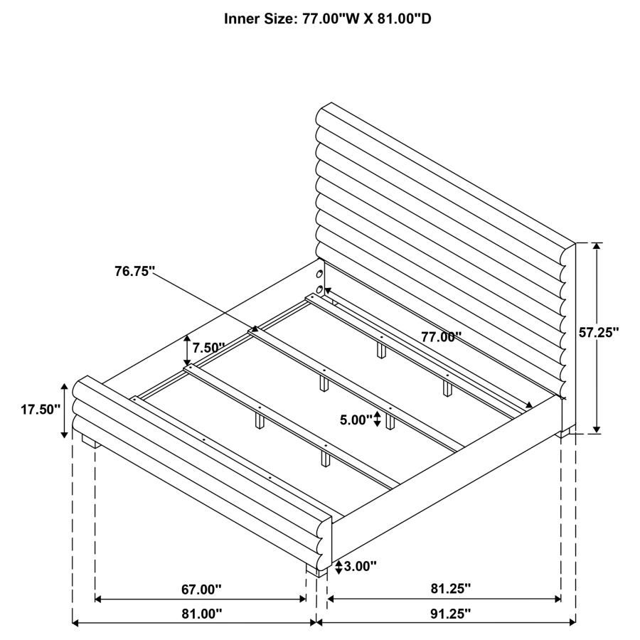 Thumbnail: Patricia Boucle Upholstered Bed Grey