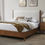 Thumbnail: Thusis Walnut/Beige Boucle Headboard Bed