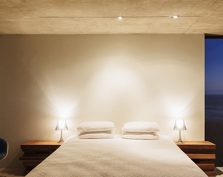 bedroom lit up