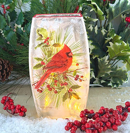 Cardinals on Greens by Jane Shasky