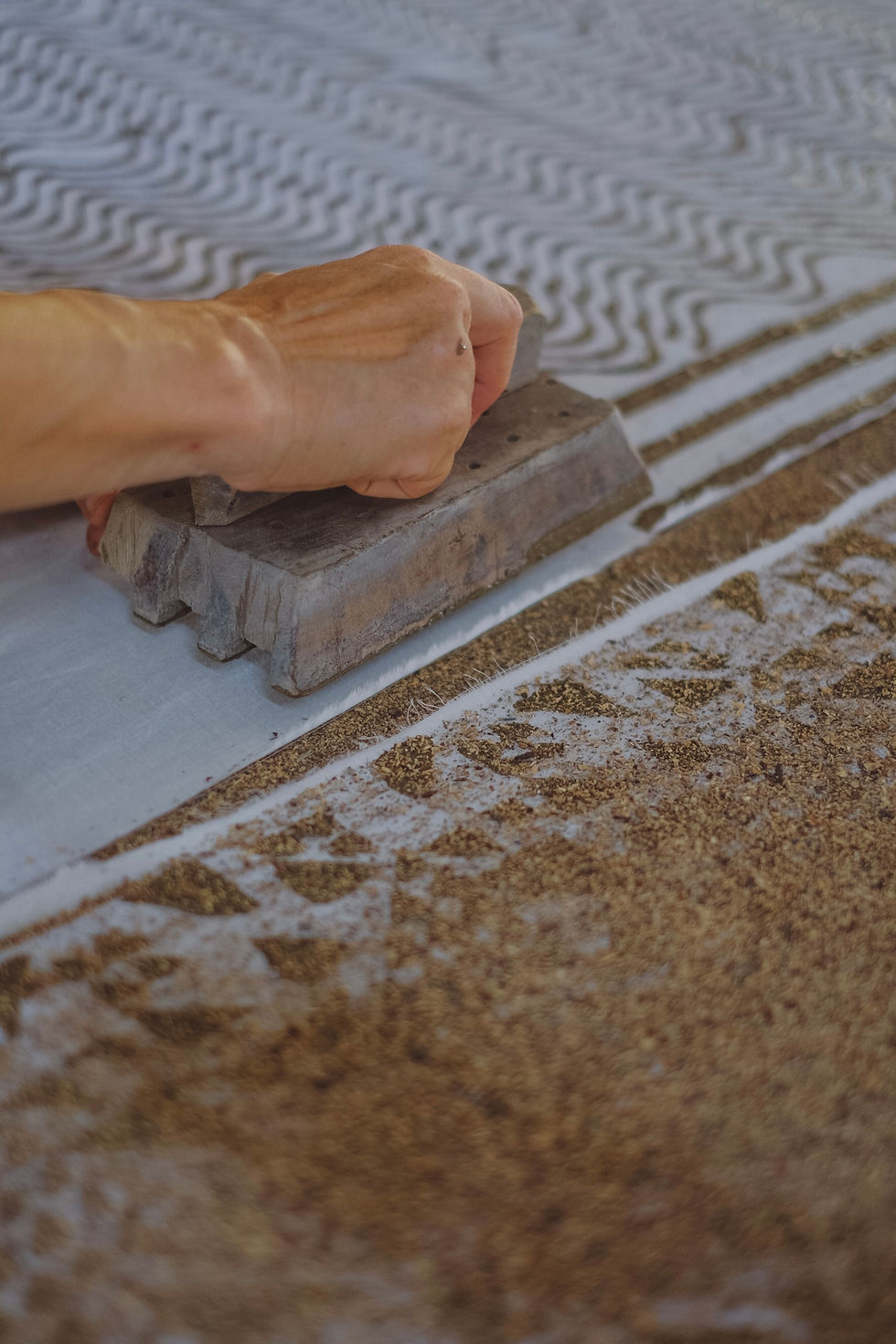 Leran Bagru miud resist Indigo blockprinting