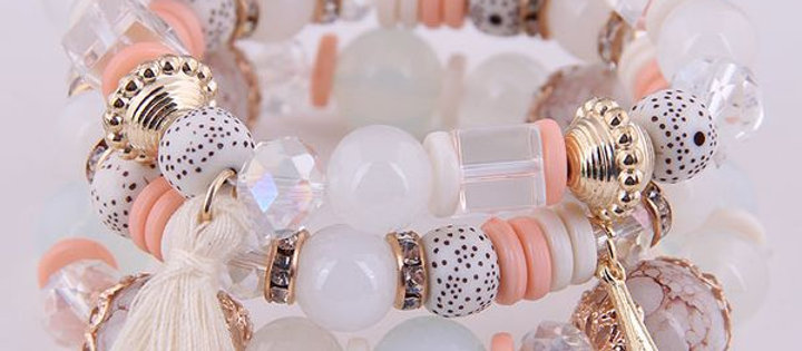 Tower Tassel Candy Beads Bracelet F