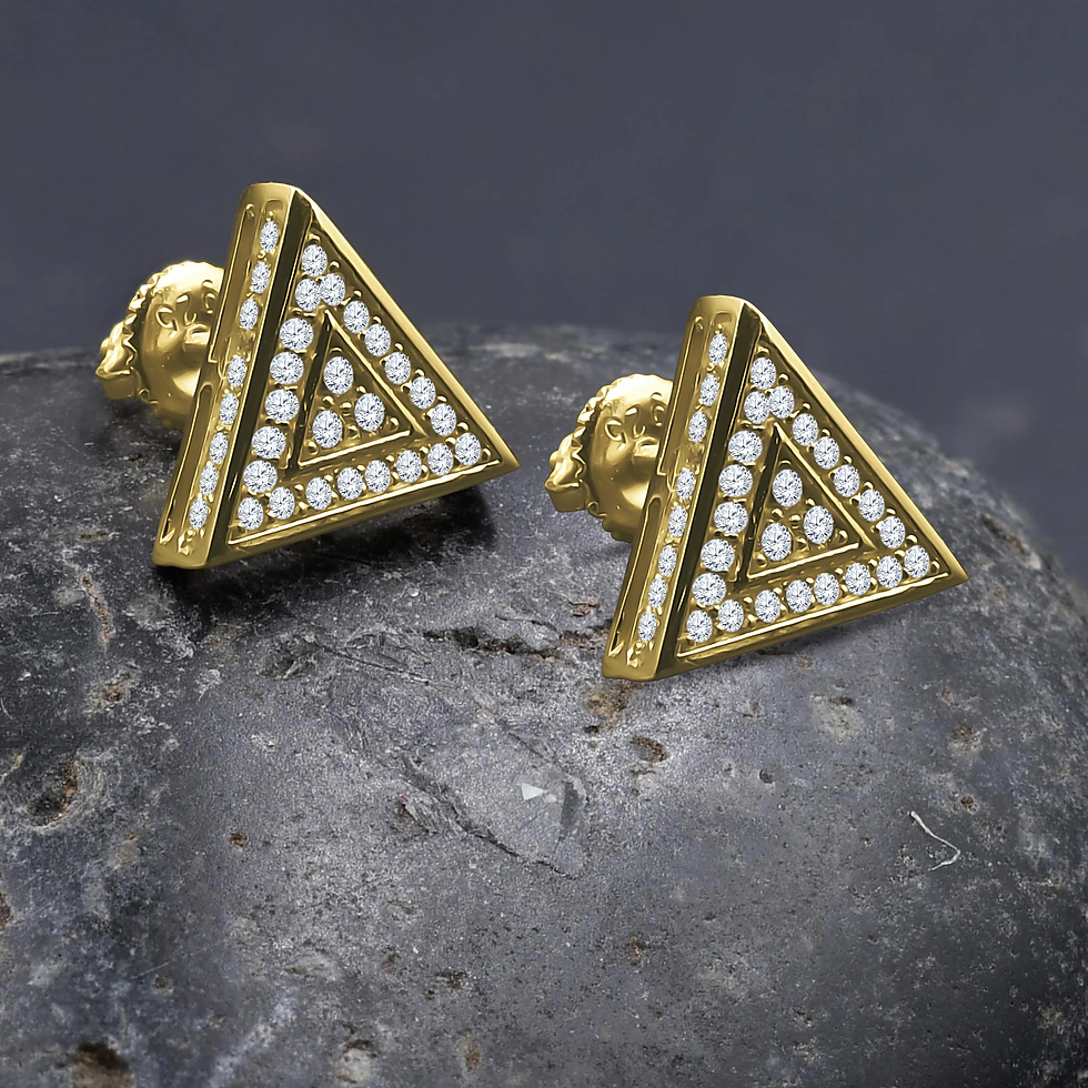 Trigonal Screw Back Earrings G