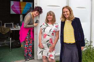 Ruby Wax, Julia Donaldson, Allie Esiri Hay Festival - credit Billie Charity and Hay Festiv