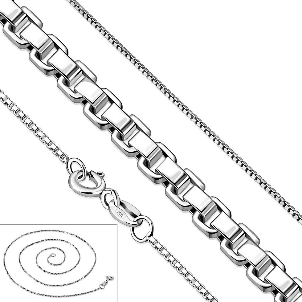 Thumbnail: 0.90mm-Wide | Sterling Silver Box Chain