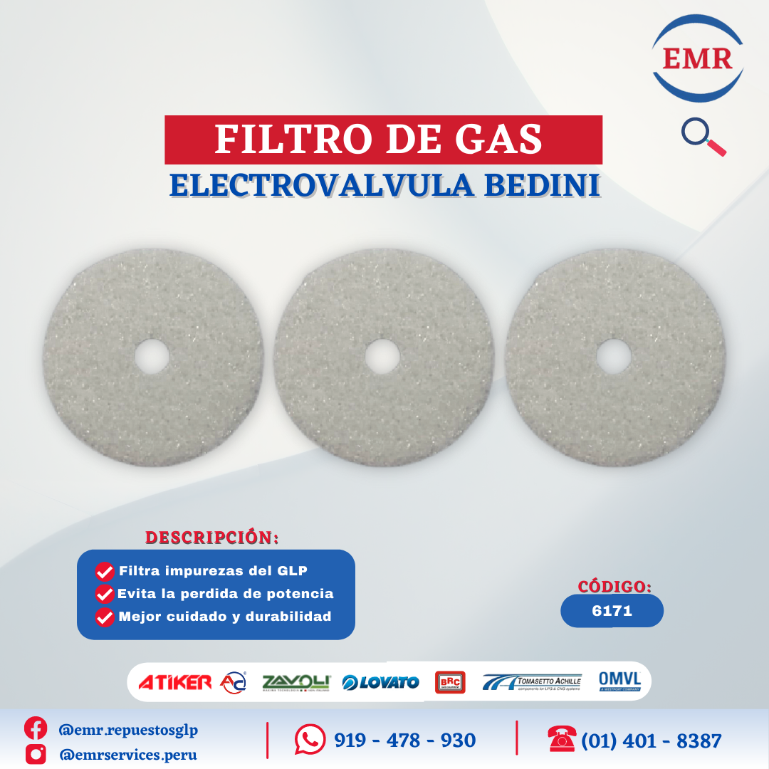 FILTRO DE ELECTROVALVULA BEDINI
